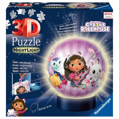 Ravensburger 3D Puzzel Gabby's Dollhouse 74 Stukjes + Licht