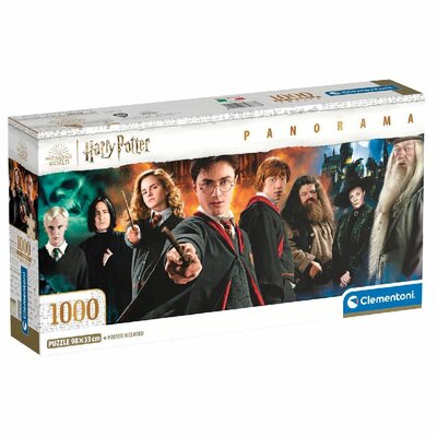 Clementoni Panorama Puzzel Harry Potter 1000 Stukjes + Poster