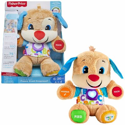 Fisher Price Leerplezier Eerste Woorden Knuffel Puppy Franstalig + Geluid