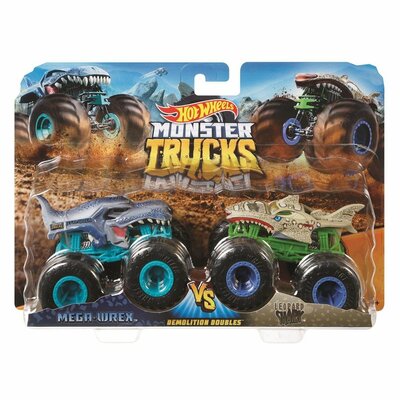 Mattel Hot Wheels Monster Trucks Mega Wrex en Leopard Shark Assorti