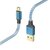 Hama Oplaadkabel Reflective USB-A - Micro-USB 1,5 M Nylon Blauw