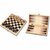 Houten Schaak-Backgammon Klapcassette