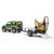 Bruder Landrover + Aanhanger met Graafmachine