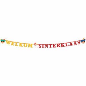 Sint en Piet Welkom Sinterklaas Slinger 3M