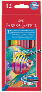 Faber Castell FC-114413 Aquarelpotlood Etui 12 Stuks + Penseel