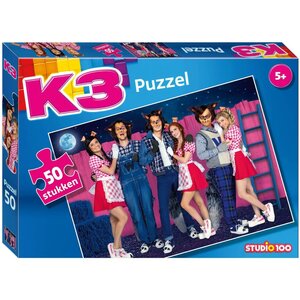 K3 Puzzel 3 Biggetjes en de Wolven 50 Stukjes + Poster