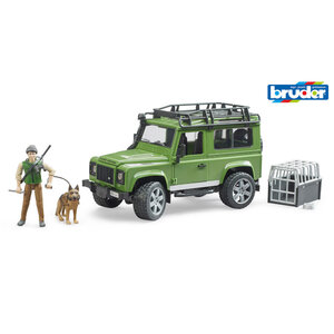 Bruder 02587 Land Rover Defender met Boswachter en Hond