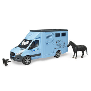 Bruder 02674 Mercedes Benz Diertransporter + Paard