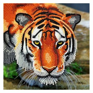 Craft Buddy Crystal Art Kaart Tijger 18x18 cm