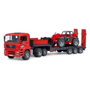 Bruder 02774 MAN TGA Dieplader met Manitou Telescooplader