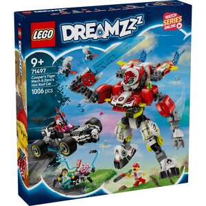 Lego Dreamzzz 71497 Coopers Tijgermecha en Zero's Hot Rod Auto