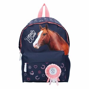 Milky Kiss Rugzak Horse Club 37x26x12 cm Donkerblauw/Roze