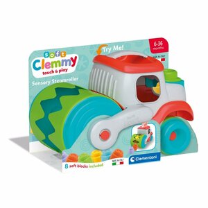 Clementoni Soft Clemmy Stoomroller + 8 Blokken