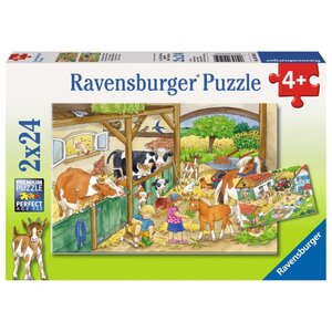 Ravensburger Puzzel Vrolijk Boerderijleven 2x24 Stukjes