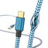 Hama Oplaadkabel Reflective USB-A - Micro-USB 1,5 M Nylon Blauw_