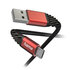 Hama Oplaadkabel Extreme USB-A - Micro-USB 1,5 M Nylon Zwart/rood_