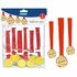 Stylex Metalen Medailles Winner 6 Stuks Goud/Rood_