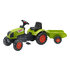 Falk Claas Arion 410 Traptractor met Aanhanger 132x42x53 cm Groen/Zwart_