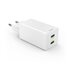 Hama Snellader GaN 2x USB-C PD/Qualcomm® Mini-oplader 65 W Wit_