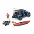 Bruder 02529 Jeep Wrangler Rubicon Unlimited + Kajak en Figuur_