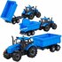 Farmer Frictietractor + Trailer Blauw/Zwart_