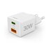 Hama Snellader 1x USB-C PD 1x USB-A QC Mini-oplader 30 W Wit_