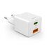 Hama Snellader 1x USB-C PD 1x USB-A QC Mini-oplader 30 W Wit_