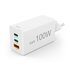 Hama Snellader 100W GaN 2x USB-C PD 1x USB-A QC Wit_