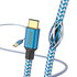 Hama Oplaadkabel Reflective USB-A - USB-C 1,5 M Nylon Blauw_